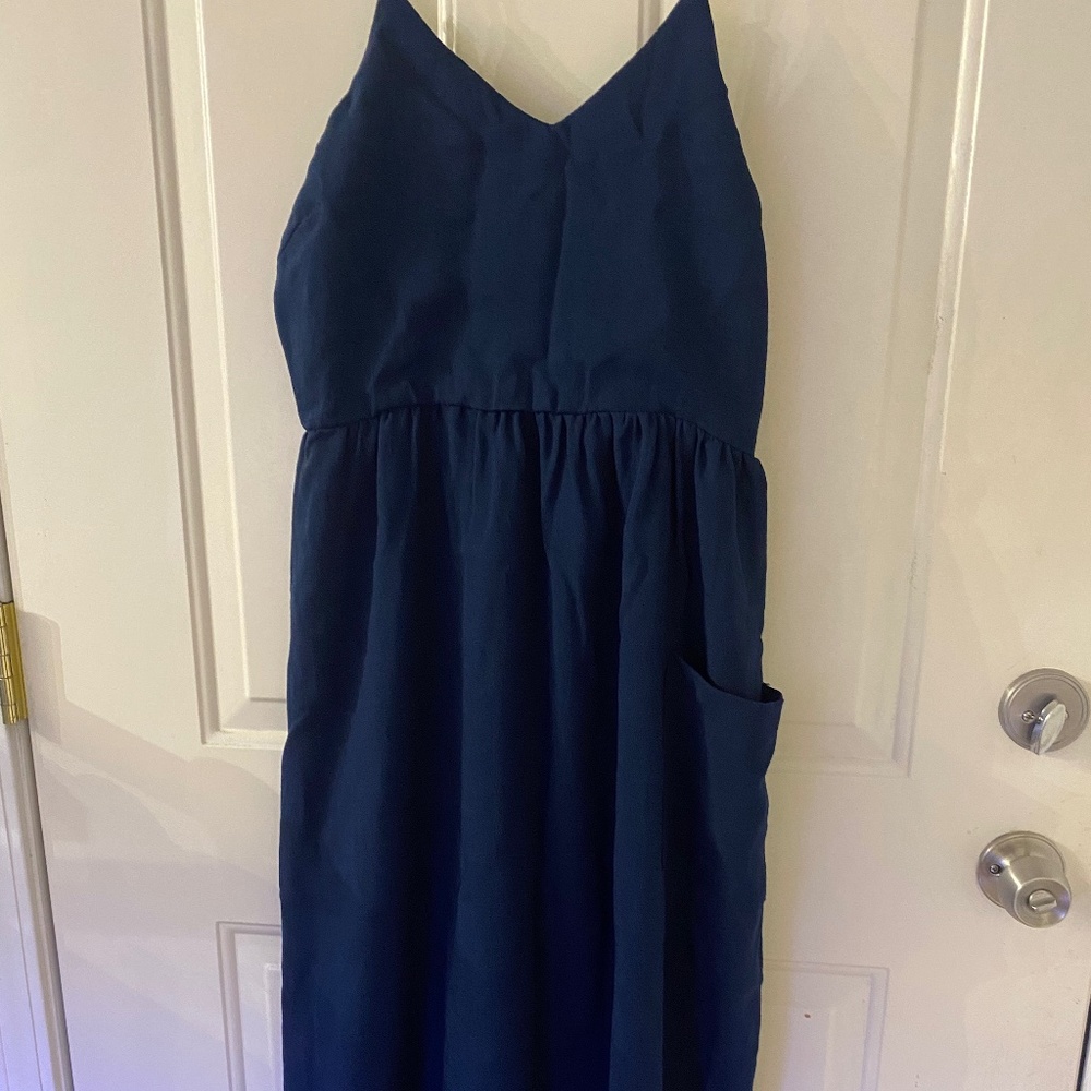 Navy Blue Maxi Dress *with pocket*